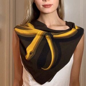 The Hundreds + Anna Weyant yellow snake scarf